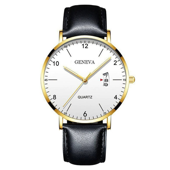Men's Stainless Steel Metal Luminous Quartz Fashion Round Watch