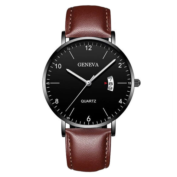 Men's Stainless Steel Metal Luminous Quartz Fashion Round Watch