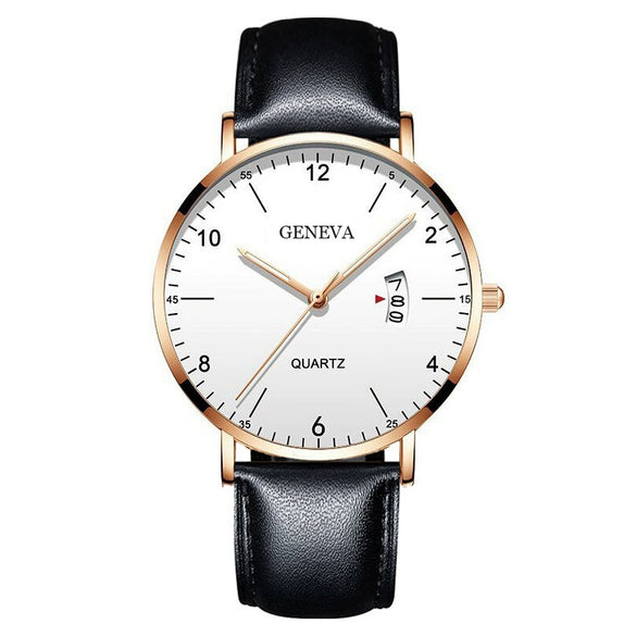 Men's Stainless Steel Metal Luminous Quartz Fashion Round Watch