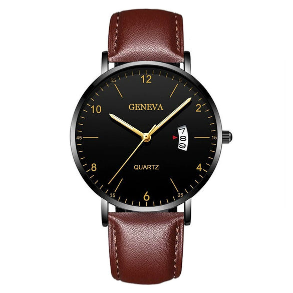 Men's Stainless Steel Metal Luminous Quartz Fashion Round Watch