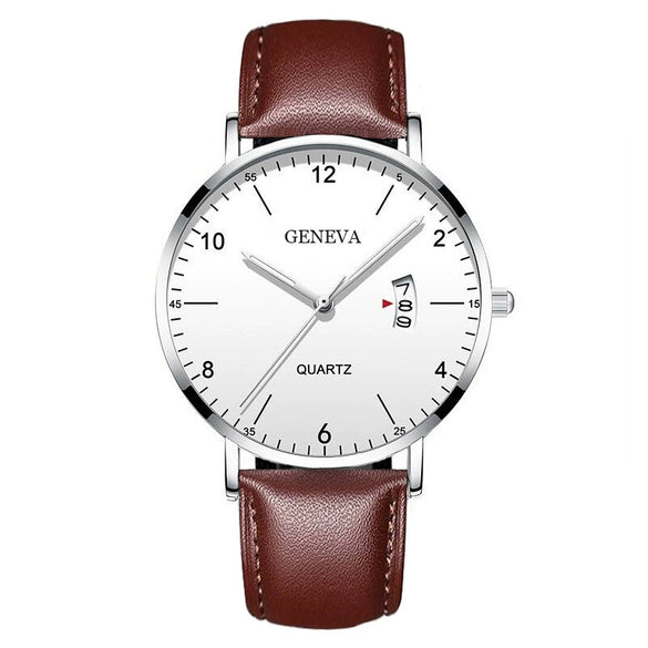 Men's Stainless Steel Metal Luminous Quartz Fashion Round Watch