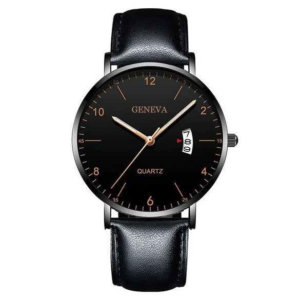 Men's Stainless Steel Metal Luminous Quartz Fashion Round Watch