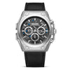 Men's Stainless Steel Multifunction Chronograph Waterproof Sports Quartz Watch With Round Dial