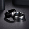 Men's Stainless Steel Ring With Geometric Pattern And Gossip Yin And Yang Fish Design Electroplated