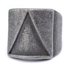Men's Stainless Steel Ring With Geometric Pattern Retro And Simplistic Style Electroplated