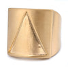 Men's Stainless Steel Ring With Geometric Pattern Retro And Simplistic Style Electroplated