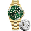 Men's Stainless Steel Round Dial Fully Automatic Movement Luminous Waterproof Watch