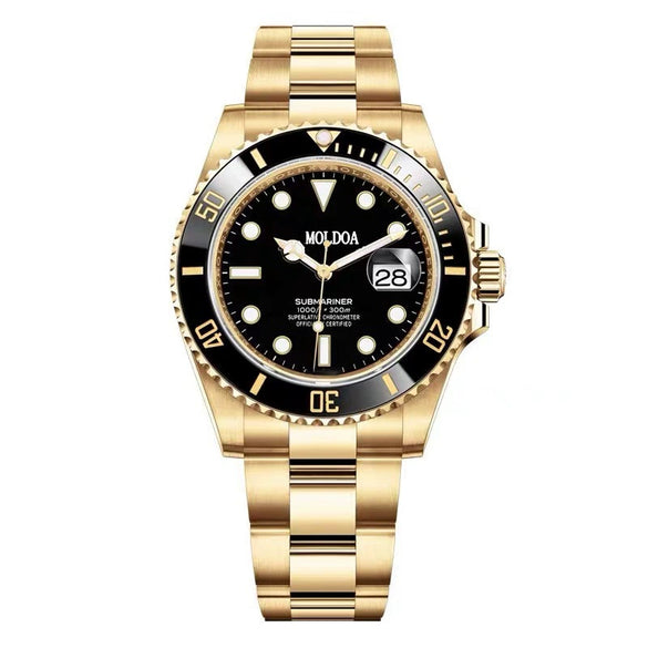 Men's Stainless Steel Round Dial Fully Automatic Movement Luminous Waterproof Watch