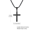 Men's Stainless Steel Sand Face Cross Pendant Necklace Electroplated