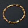 Men's Stainless Steel Short Necklace With Geometric Style Polished Animal And Zodiac Pattern Cuban Chain Design
