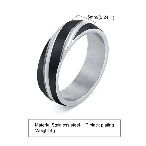 Men's Stainless Steel Simple Style Geometric Ring