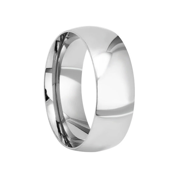 Men's Stainless Steel U Shaped Glossy Ring With Electroplating Simple Style