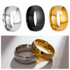 Men's Stainless Steel U Shaped Glossy Ring With Electroplating Simple Style