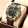 Men's Stainless Steel Waterproof Calendar Luminous Round Watch Fashion