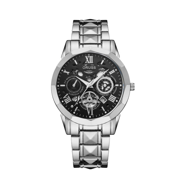 Men's Stainless Steel Waterproof Quartz Watch Simple Handsome Trendy Leisure Style