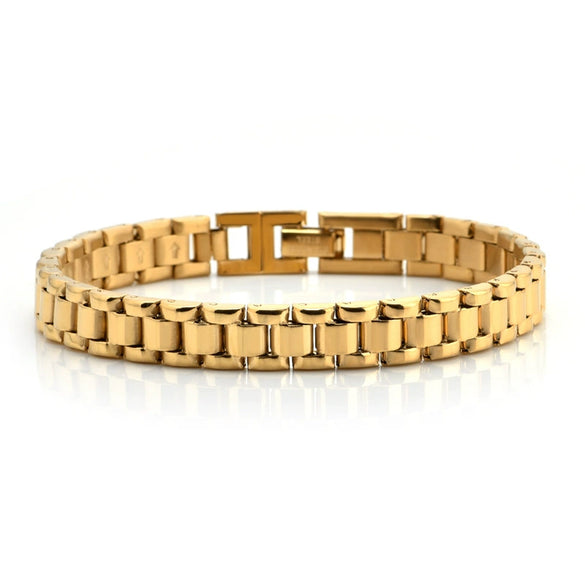 Men's Stainless Steel Wave Bracelet Fashion Electroplated Exquisite Personality Chain Bracelet