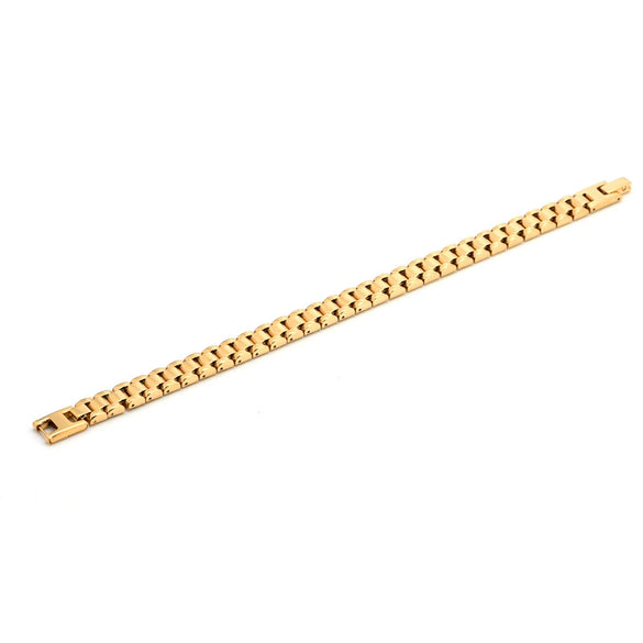 Men's Stainless Steel Wave Bracelet Fashion Electroplated Exquisite Personality Chain Bracelet