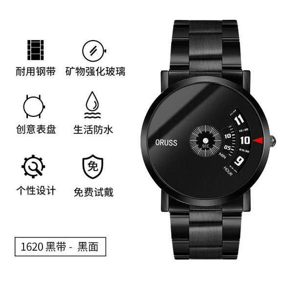 Men's Steel Automatic Movement Mechanical Watch With Mineral Strengthened Glass Mirror Ultrathin Waterproof Round Dial Fashion Style