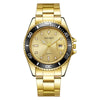Men's Steel Band Iron Watch With Round Dial Business Style