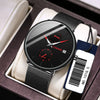 Men's Steel Quartz Watch With Mineral Strengthened Glass Mirror Round Dial Waterproof