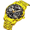 Men's Steel Watch Quartz Movement Waterproof Luminous Hollow Round Dial