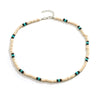 Men's Surfer Wooden Bead Necklace Handmade Geometric Style Coconut Shell Clavicle Chain
