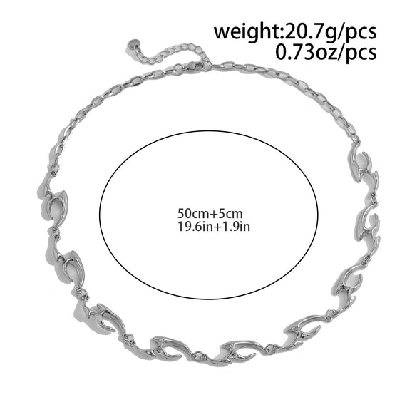 Men's Titanium Steel And Alloy Clavicle Chain Jewelry With Geometric Style