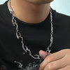 Men's Titanium Steel And Alloy Clavicle Chain Jewelry With Geometric Style