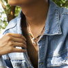 Men's Titanium Steel And Alloy Handmade Planet Ochain Necklace Hiphop Niche Design