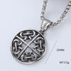 Men's Titanium Steel And Stainless Steel Retro Punk Style Geometric Tree Of Life Round Pendant Necklace Jewelry With Polishing Treatment