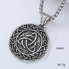Men's Titanium Steel And Stainless Steel Retro Punk Style Geometric Tree Of Life Round Pendant Necklace Jewelry With Polishing Treatment
