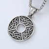 Men's Titanium Steel And Stainless Steel Retro Punk Style Geometric Tree Of Life Round Pendant Necklace Jewelry With Polishing Treatment