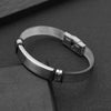 Men's Titanium Steel Bracelet With Engraved Logo And Electroplating