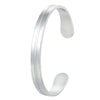 Men's Titanium Steel Cshaped Open Geometric Groove Electroplated Bracelet