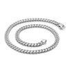 Men's Titanium Steel Cuban Chain Bracelet Necklace Single Sided Polished Sand Finish Geometric Minimalist Electroplated Jewelry