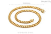 Men's Titanium Steel Cuban Chain Bracelet Necklace Single Sided Polished Sand Finish Geometric Minimalist Electroplated Jewelry