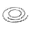 Men's Titanium Steel Cuban Chain Bracelet Necklace Single Sided Polished Sand Finish Geometric Minimalist Electroplated Jewelry