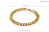 Men's Titanium Steel Cuban Chain Bracelet Necklace Single Sided Polished Sand Finish Geometric Minimalist Electroplated Jewelry