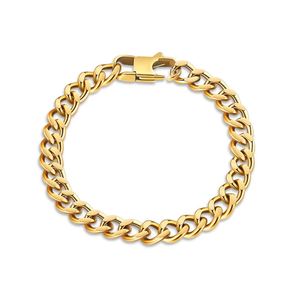Men's Titanium Steel Geometric Chain Bracelet With Fine Craftsmanship Simple Fashion Jewelry Non Fading