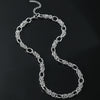 Men's Titanium Steel Geometric Handmade Multiring Buckle Cuban Chain Necklace With Polishing