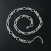 Men's Titanium Steel Geometric Handmade Multiring Buckle Cuban Chain Necklace With Polishing