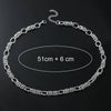 Men's Titanium Steel Geometric Handmade Multiring Buckle Cuban Chain Necklace With Polishing