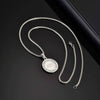 Men's Titanium Steel Geometric Medallion Pendant Necklace With Polish Finish And Regular Chain