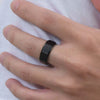 Men's Titanium Steel Geometric Octagonal Nut Rotatable Ring Brushed And Simple Style