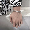 Men's Titanium Steel Geometric Rhombus Link Bracelet With Electroplated Finish Simple Hip Hop Fashion Jewelry