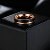 Men's Titanium Steel Geometric Ring Electroplated Twocolor Rose Gold Black