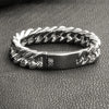 Men's Titanium Steel Geometric Style Double Woven Chain Bracelet Jewelry Polished Vacuum Plated
