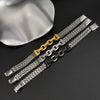 Men's Titanium Steel Insect Pattern Bracelet With Geometric Keel Chain Design And Electroplated Finish
