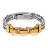 Men's Titanium Steel Insect Pattern Bracelet With Geometric Keel Chain Design And Electroplated Finish