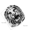 Men's Titanium Steel Lion Head Ring Polished Electroplated Decorative Statement Ring For Wholesale